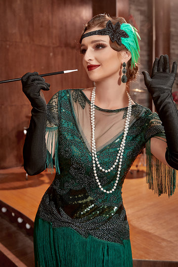 Ensembles d’accessoires de fête verts des années 20